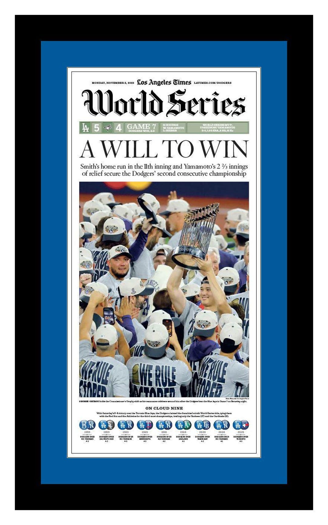 Los Angeles Dodgers- 2025 World Series Champions - LA Times