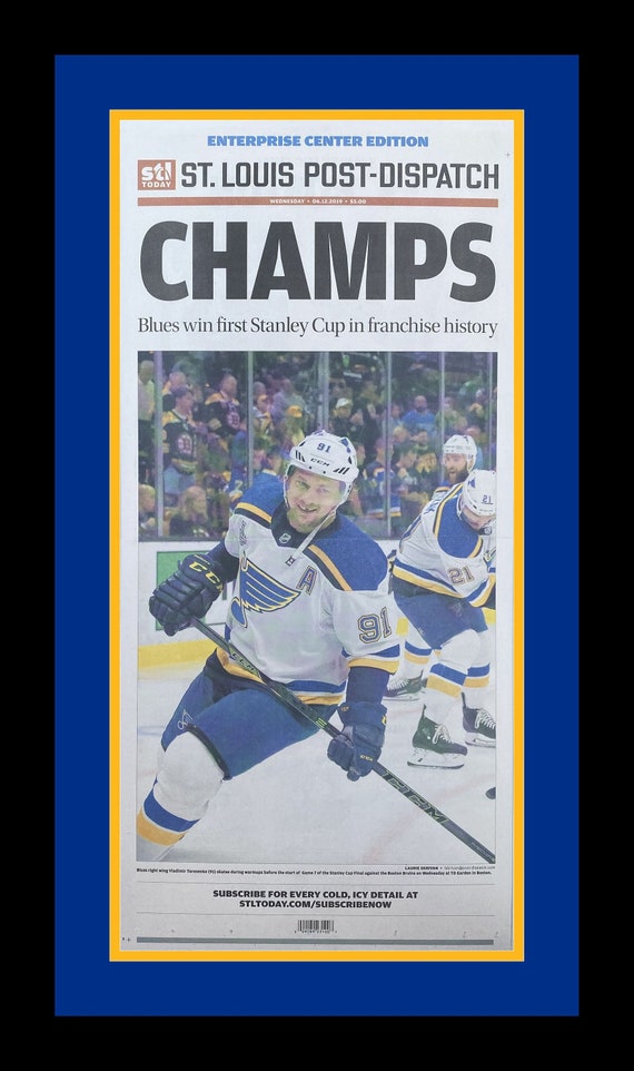 18x24 2019 NHL Stanley Cup Champions double mat & framed