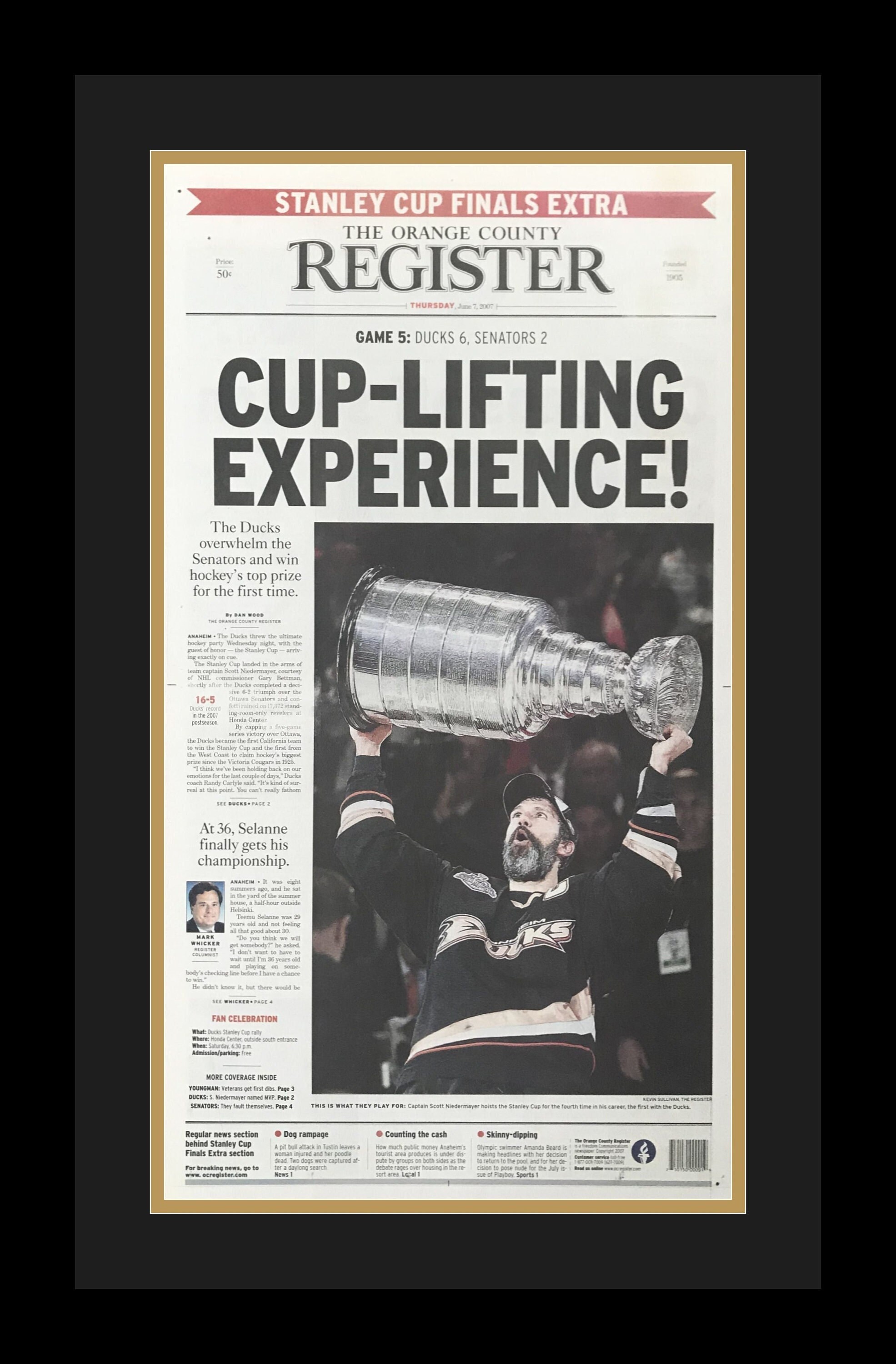 2007 Anaheim Ducks Stanley Cup Championship Ring - www