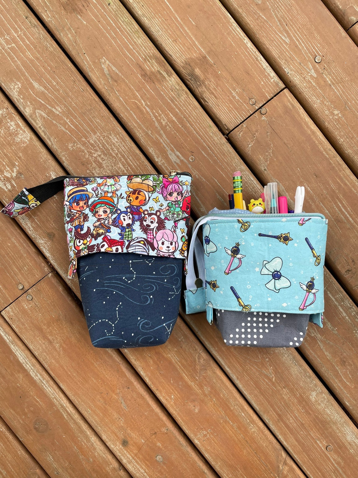 Standing sliding pencil case Crossings Etsy