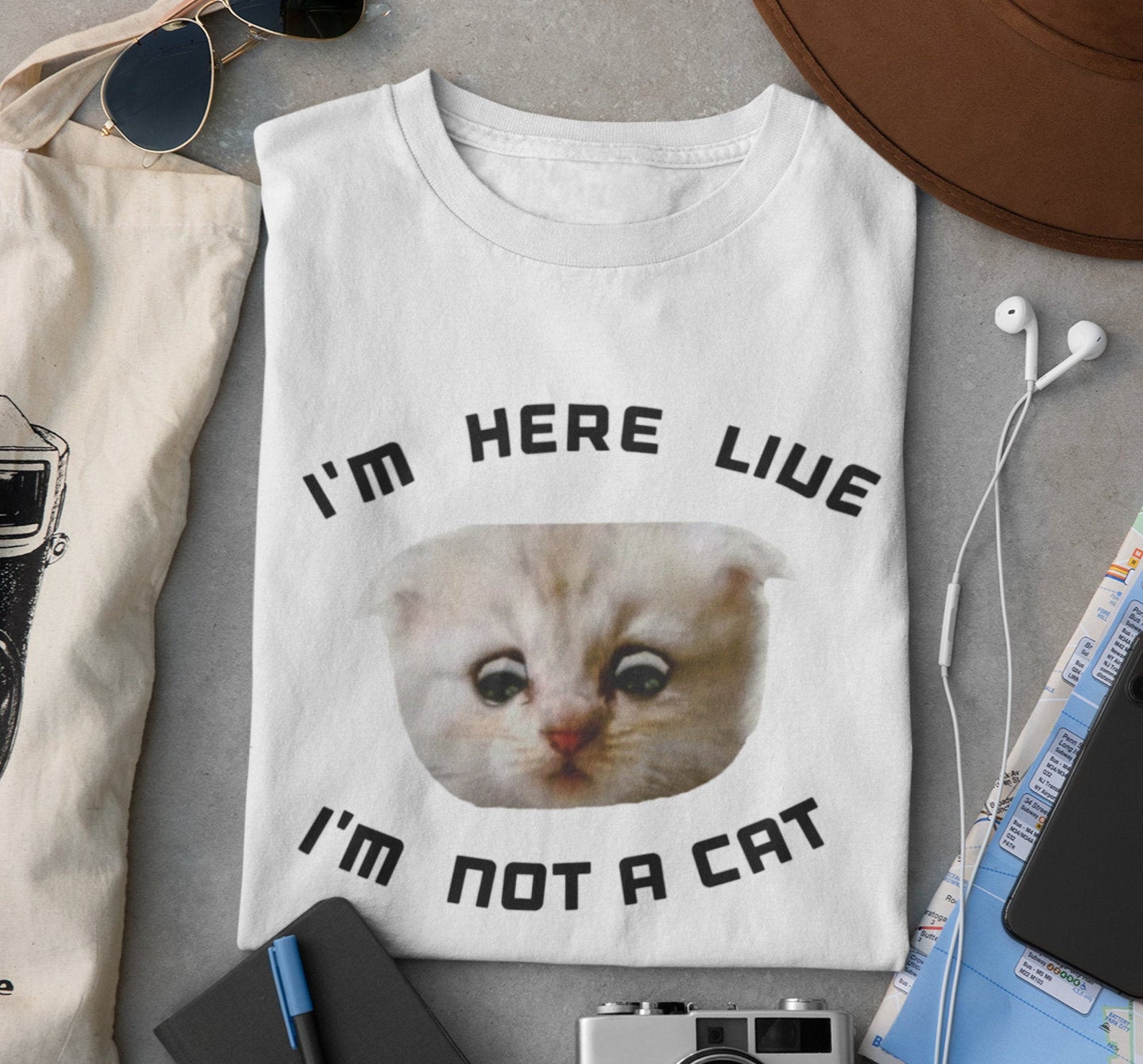 I'm Not A Cat shirt cat lawyer meme tees I'm Here Etsy