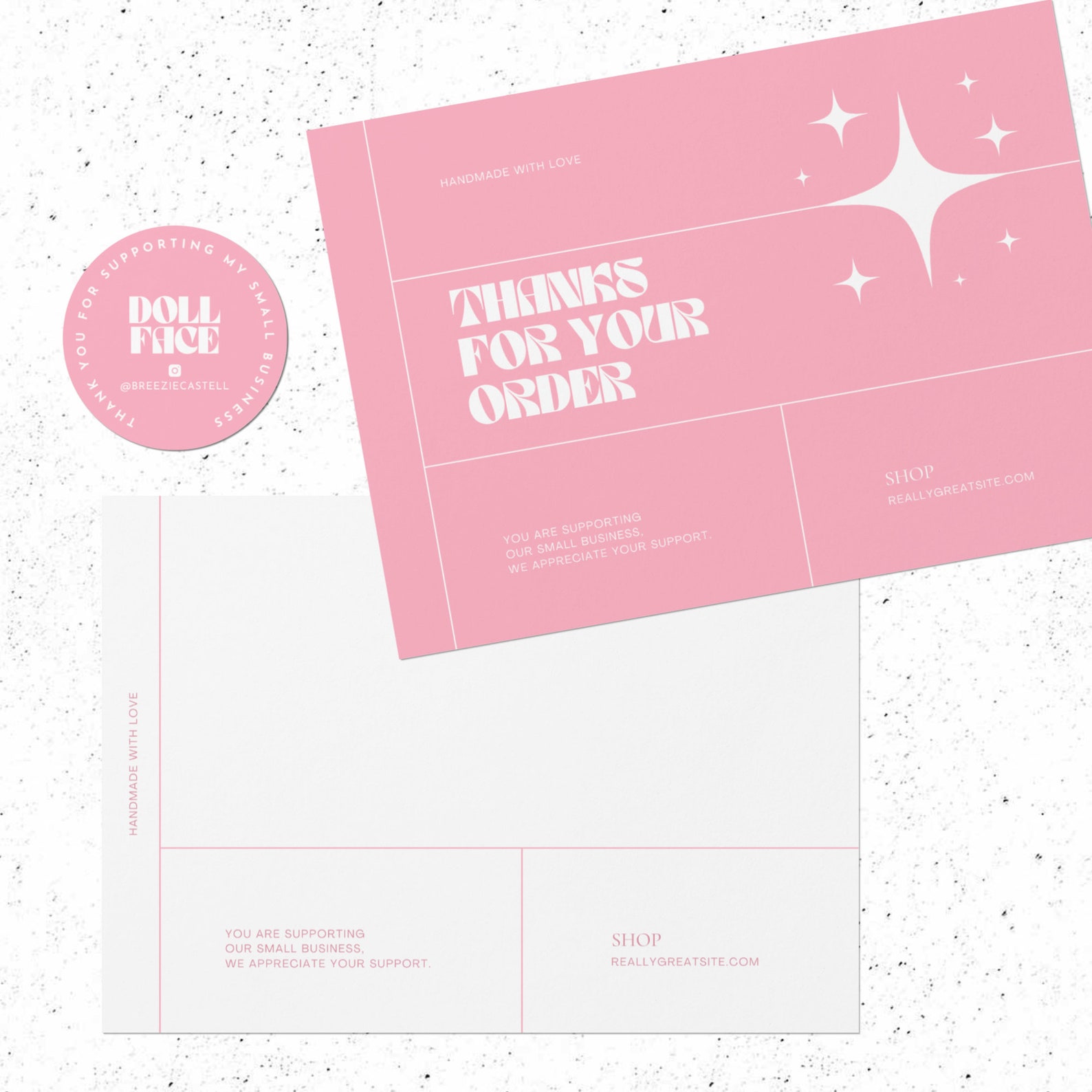 Mini THANK YOU CARDS, Order Insert Card, Small Business Purchase Cards ...