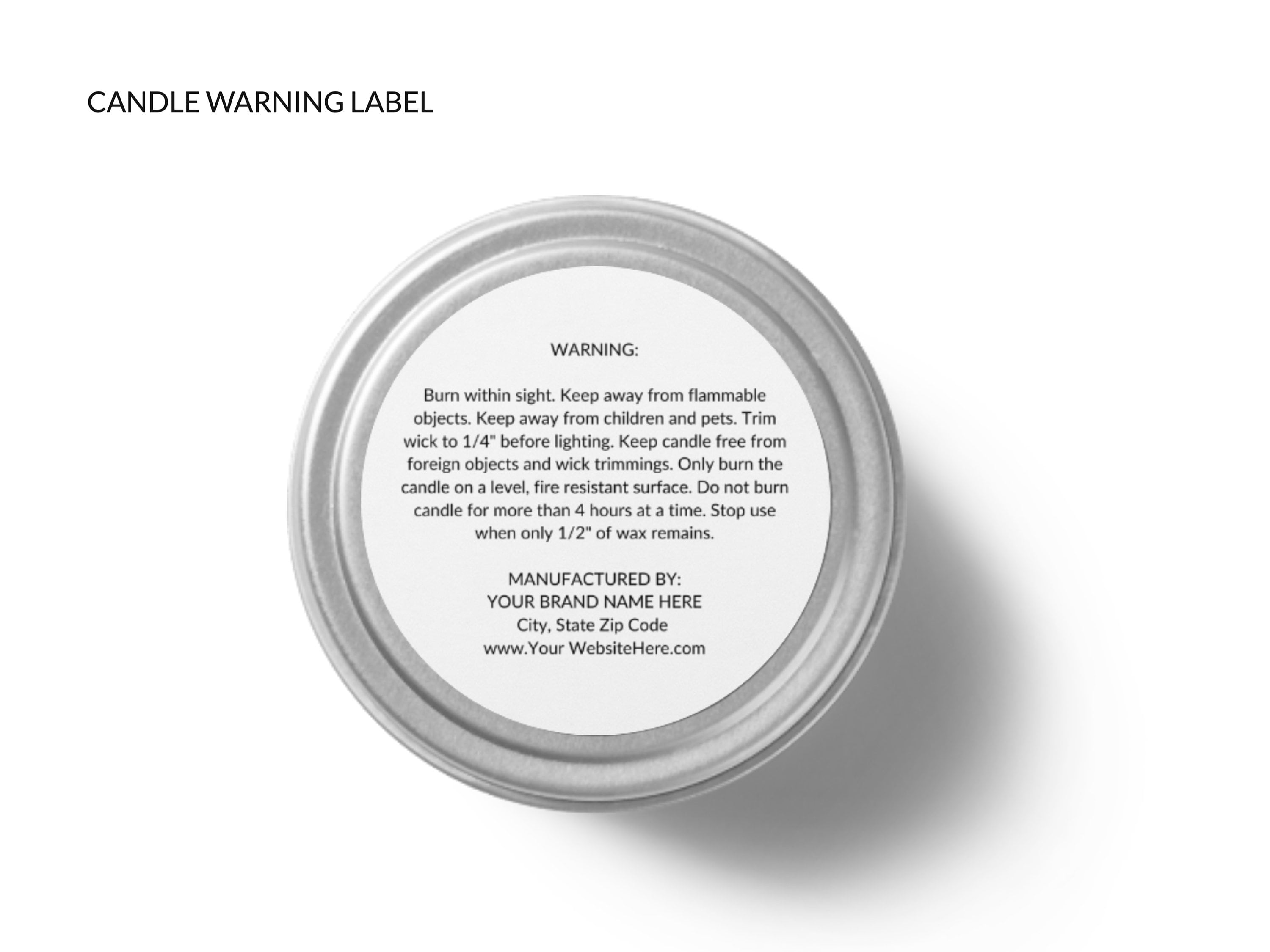 Candle Warning Label 2 Inch – Pro Candle Supply