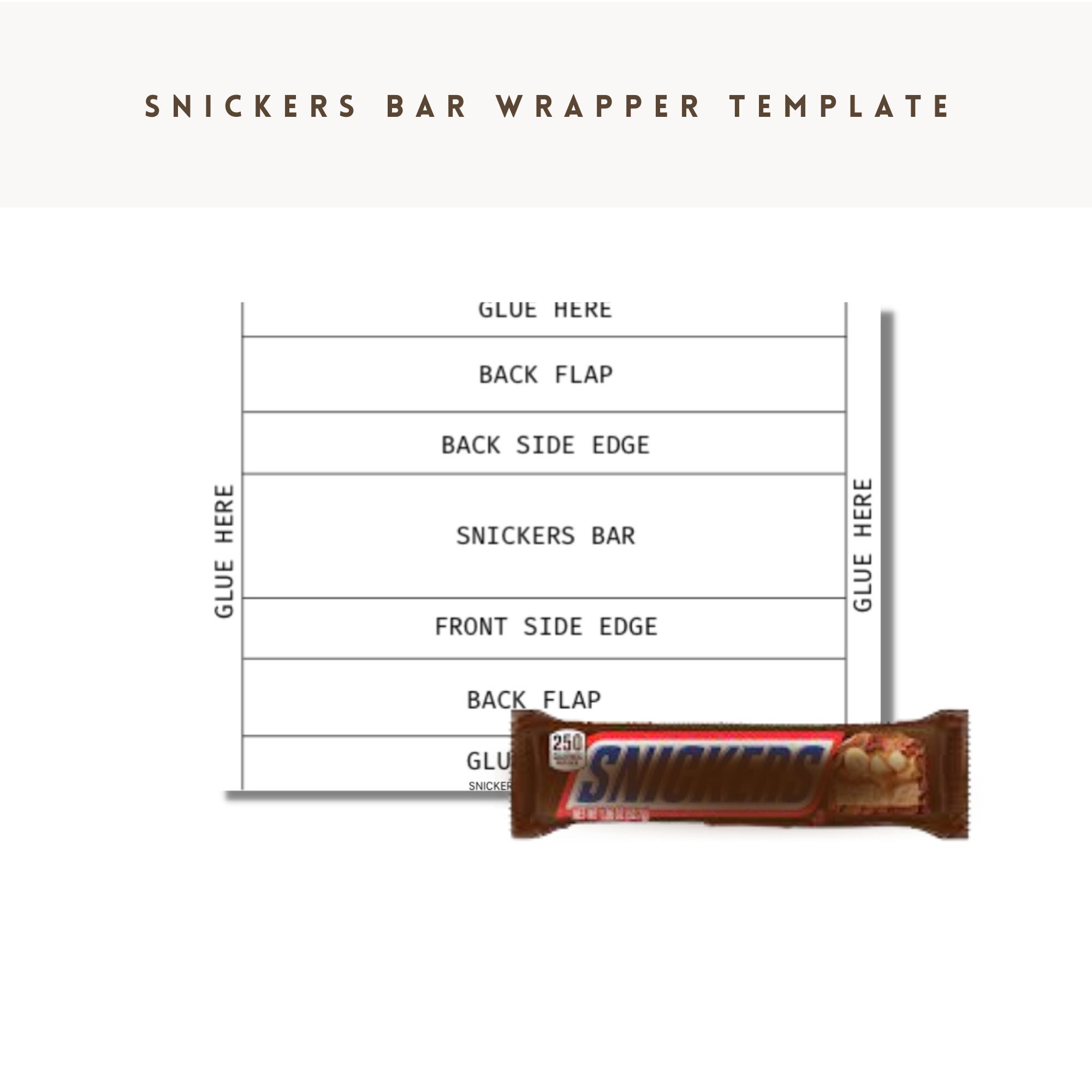 Candy Bar Wrapper Template Instant Download PDF Etsy Candy Bar Wrapper Template Instant Download PDF Etsy