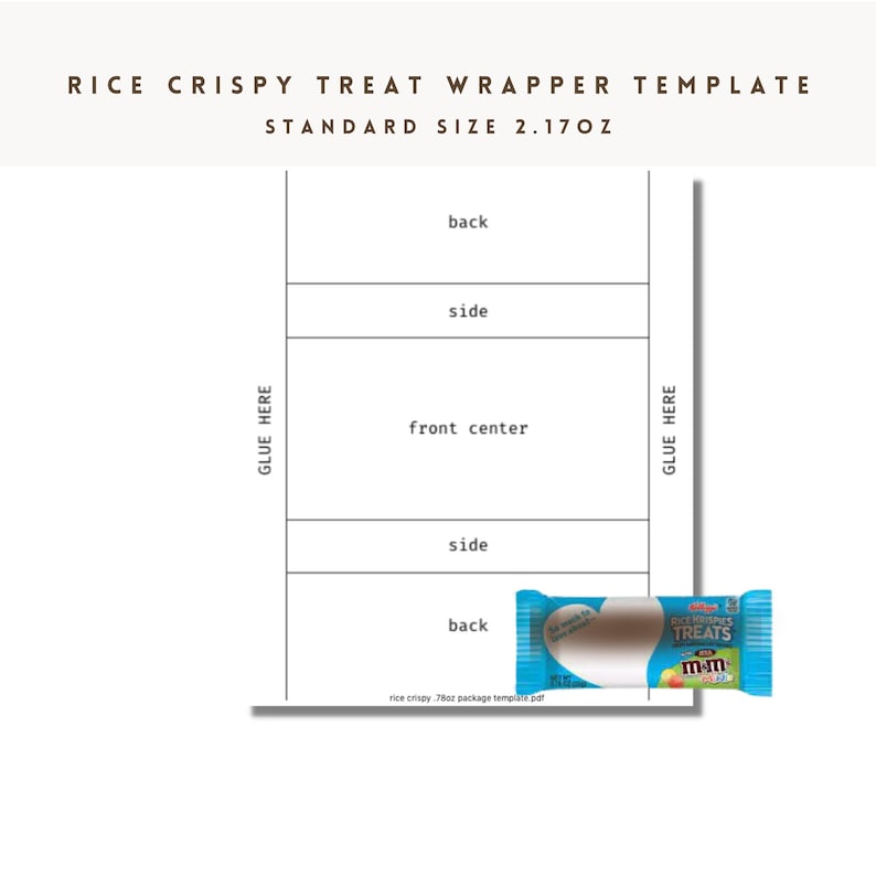 Rice Snack Size Wrapper Template Instant Download Png - Etsy