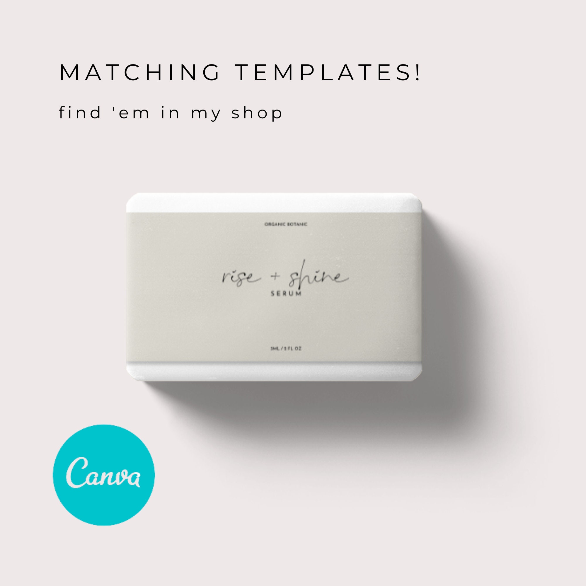 Soap Label Template, Wrap Around Label, Personalize Logo Dropper