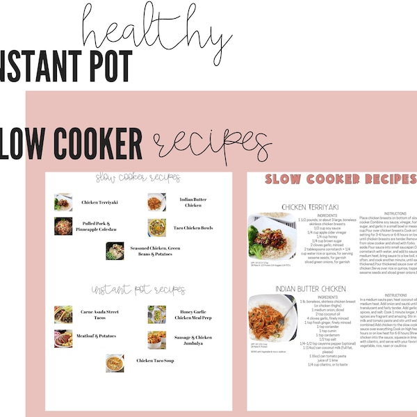 Healthy Instant Pot & Crock Pot Recipes (PDF)
