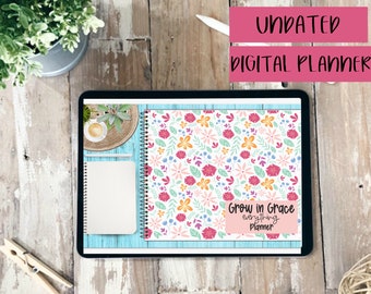 Undated Digital Planner for Goodnotes | Faith, Fitness, Business (PDF)