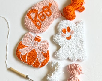 Halloween Mug Rug Punch needle kit easy for beginners