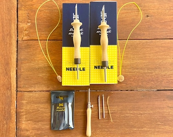 Lavor PUNCH NEEDLE SET - Ergonomic Handles  | Five Needle Sizes Total 5.5 mm, 4mm, 3mm, 2.5mm, 1.5mm | Comfortable Large Handles