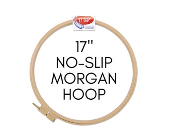 Morgan Hoop No-Slip Gripper Embroidery Hoop for Punch Needle, Quilting, Cross Stitch, Needlepoint Frame | beginner punch needle supplies