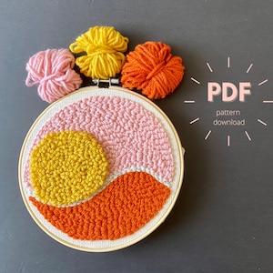 Punch Needle Beginner Pattern, Printable PDF Download