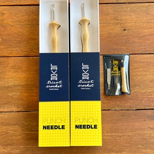 Lavor PUNCH NEEDLE SET - Ergonomic Handles  | Five Needle Sizes Total 5.5 mm, 4mm, 3mm, 2.5mm, 1.5mm | Comfortable Large Handles
