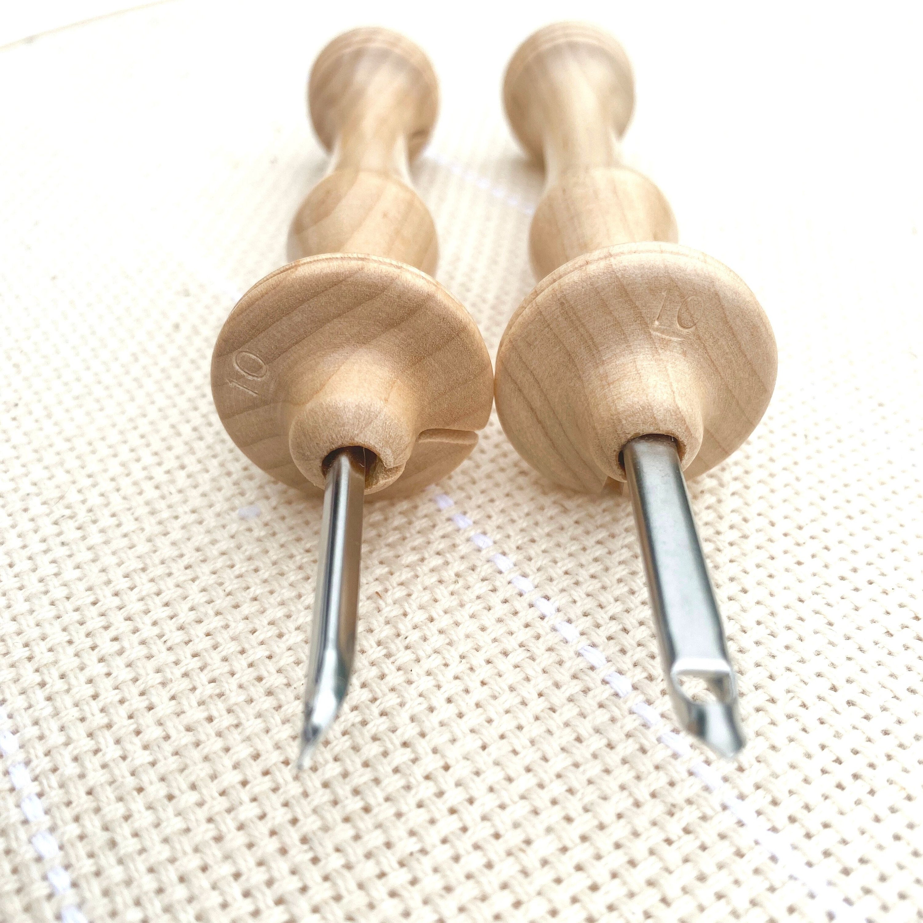 Oxford Wood Punch Needle Rug Hooking Tool #10 1/4 Regular w/ Box Booklet