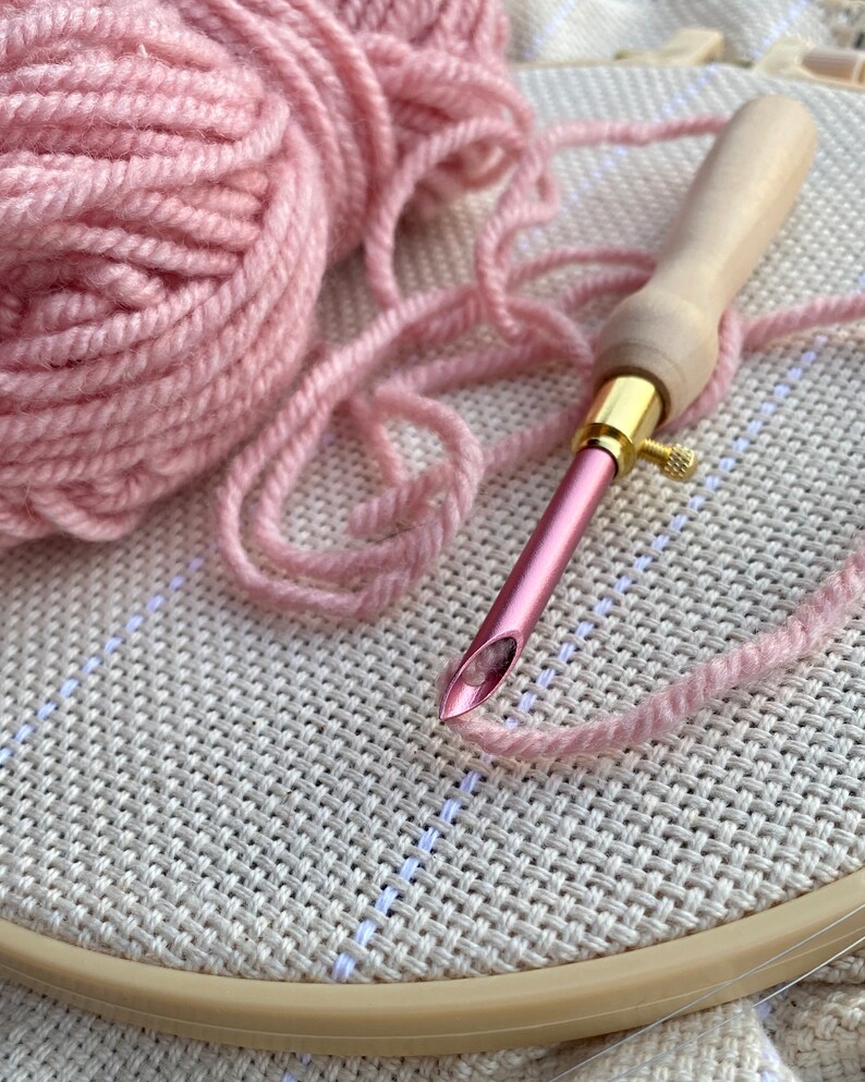 Adjustable Punch Needle Embroidery Pen Tool Rug Hooking Yarn Etsy