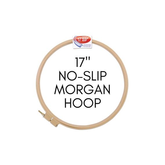 Morgan Hoop No-Slip Gripper Embroidery Hoop for Punch Needle, Quilting, Cross Stitch, Needlepoint Frame | beginner punch needle supplies