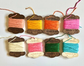 Wood Floss Embroidery Bobbins | Floss Cards Thread Holder, Organizer | Wind Yarn, Thread, or Strands | Extra Large Sturdy Wood