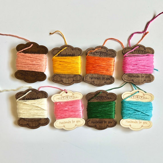 Wood Floss Embroidery Bobbins | Floss Cards Thread Holder, Organizer | Wind Yarn, Thread, or Strands | Extra Large Sturdy Wood
