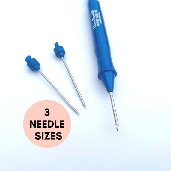 Ultra Punch Needle Embroidery Pen Set with 3 Needle Sizes - For Mini Rug Coaster Tufting and more