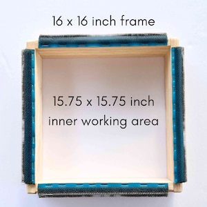 Punch Needle Frame With Gripper Strips, Premium Wood No slip punch needle frame, beginner punch needle supplies with Frame and Fleece Cover