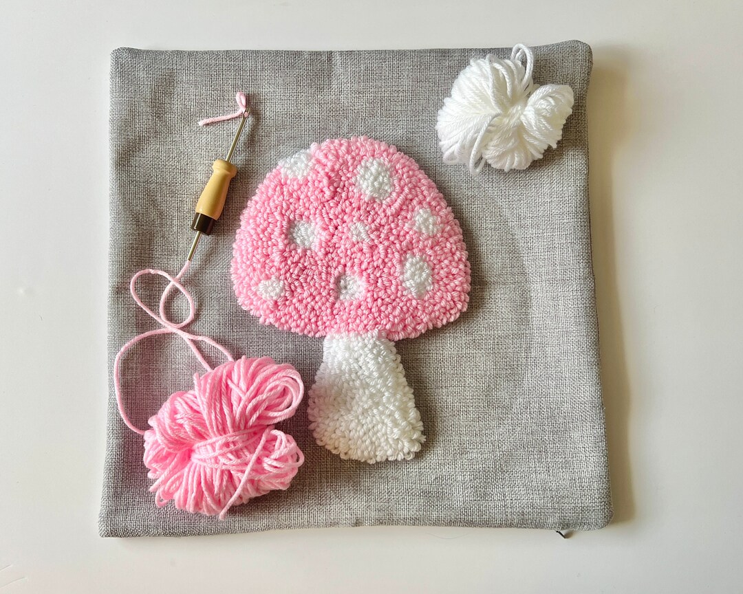 Punch Needle Pillow Kit Starter Needle Punching Throw Pillow Tufted