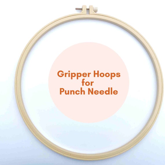 Gripper Embroidery Hoop | No Slip 12, 8, and 6 inch Punch Needle, Cross Stitch, Needlepoint Frame | beginner punch needle supplies