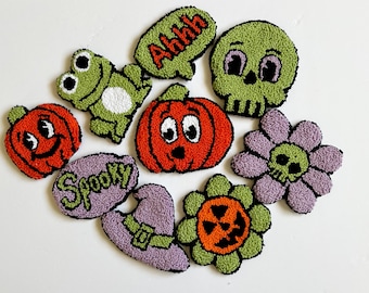 Halloween Mug Rug Punch needle kit easy for beginners