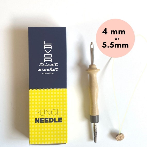 LAVOR ADJUSTABLE PUNCH Needle - New Ergonomic Handle -  5.5mm or 4 mm | One Punch Needle Makes 7 Different Loop Lengths