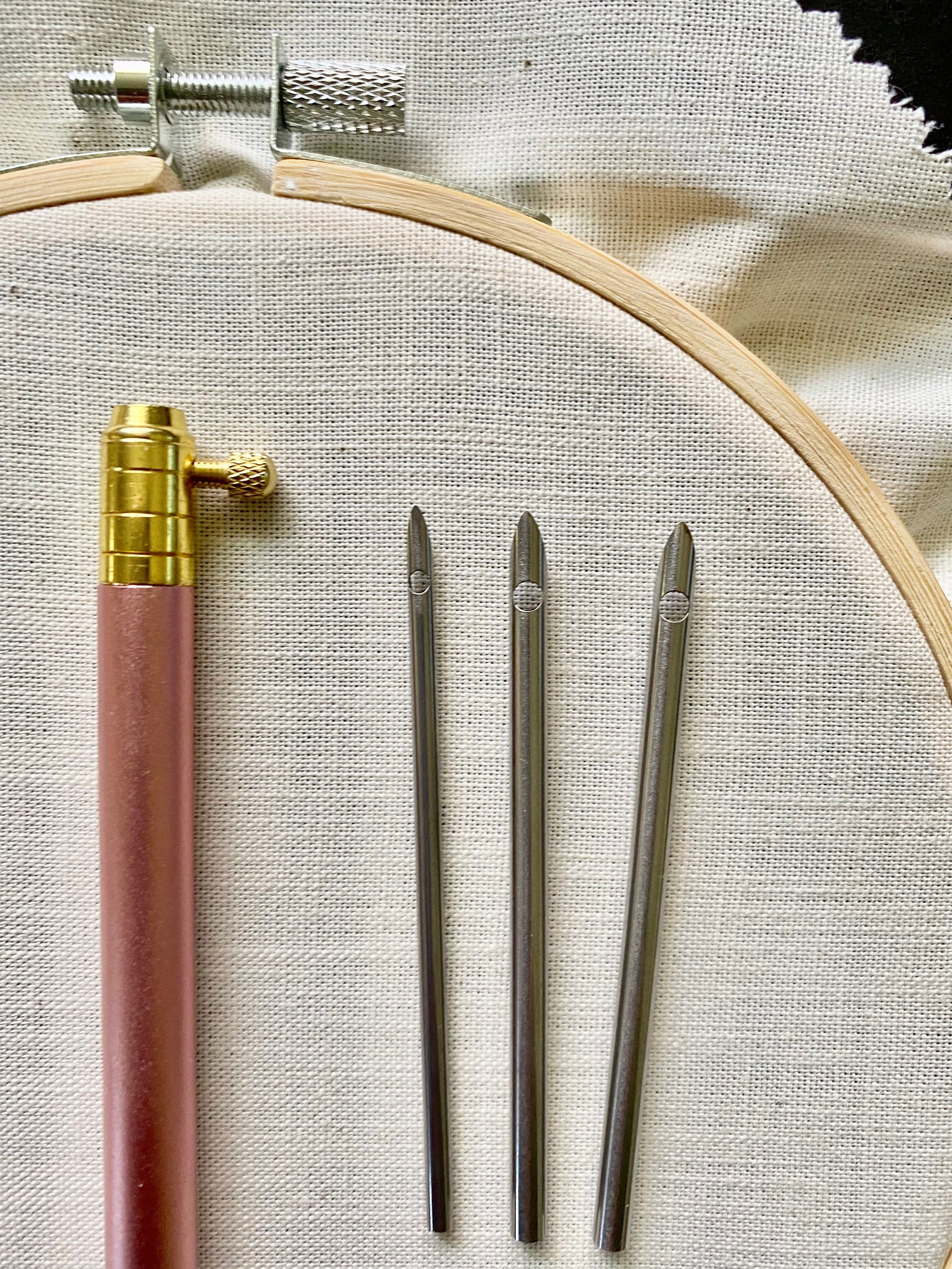 Adjustable Punch Needle Embroidery Pen Tool, Rug Hooking Yarn Craft, Needle  Punching Wood Handle 