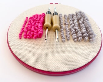 LAVOR 3 PUNCH NEEDLE Set All 3 Adjustable Rug Punching Needles 5 Needle  Sizes Total 5.5 Mm, 4mm, 3mm, 2.5mm, 1.5mm 
