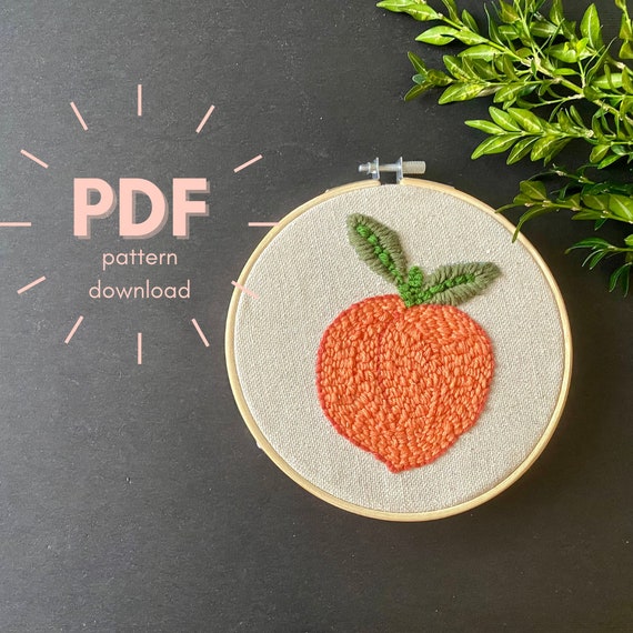 Beginner Punch Needle Embroidery Pattern, Digital Download Gift DIY Instant PDF