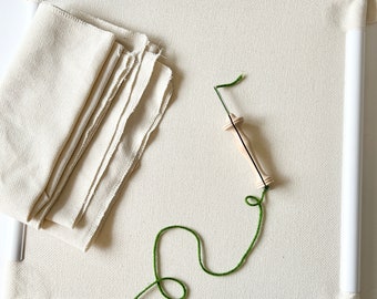 MONKS CLOTH FABRIC for Punch Needle Tufting | 2 Pieces Various Sizes