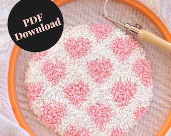 Motif de broderie avec aiguilletage COASTER | Modèle imprimable PDF | Cadeau de téléchargement numérique instantané | Bricolage bricolage pour enfants adultes | Tapis Mug Easy