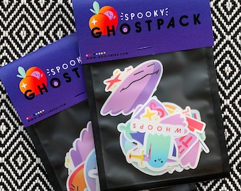 不気味なゴーストパック - ホログラフィック ステッカー パック!