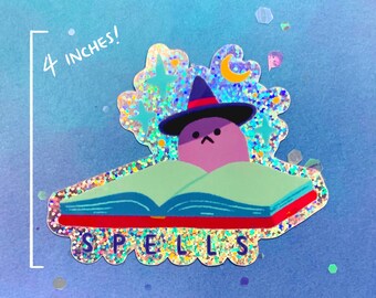 ビッグボーイサイズのゴーストスペルズ ホログラフィックグリッターステッカー