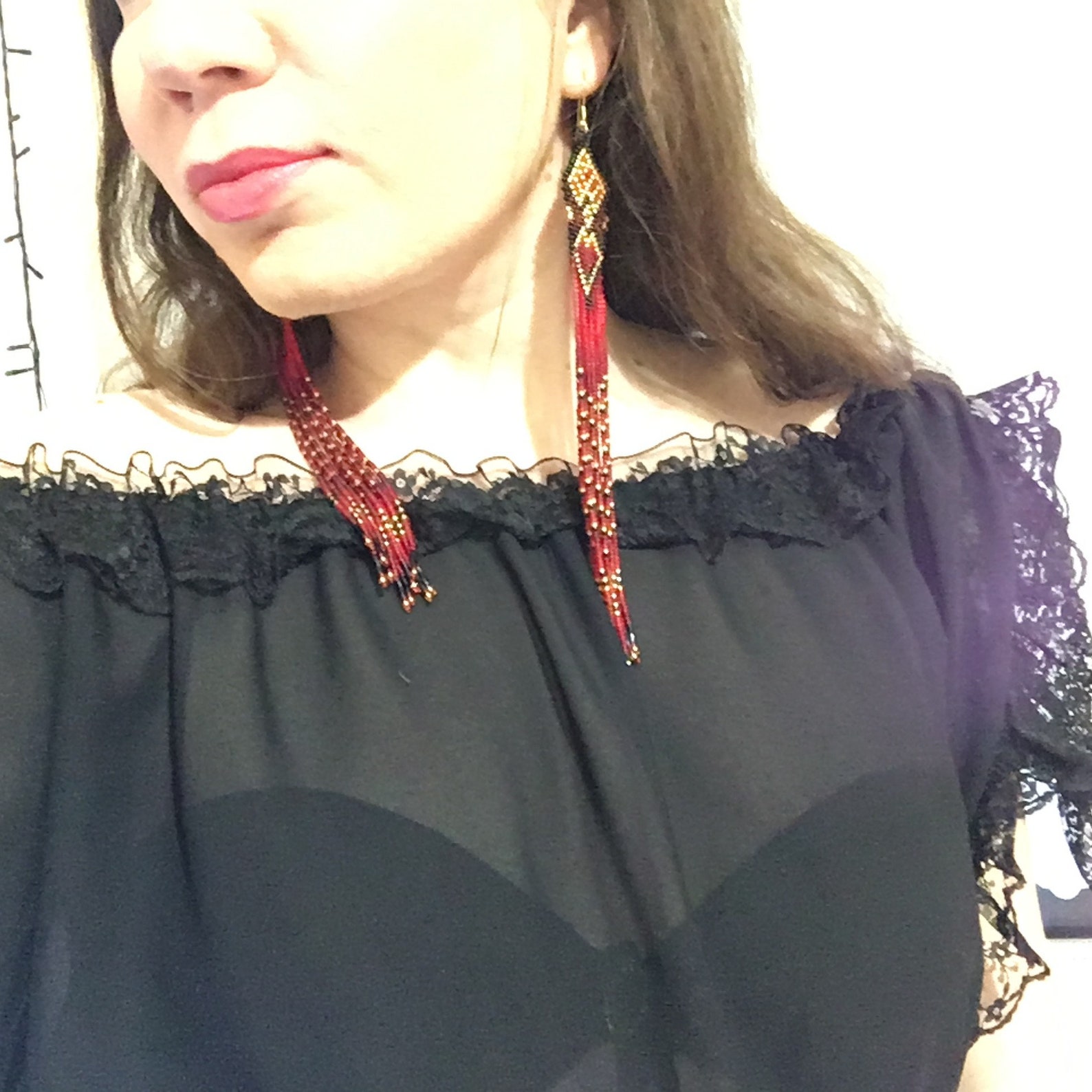 Very very long earrings Clearance