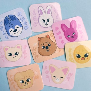 Mini Cute KPOP Animals Stickers - SKZ inspired - Seoul Tangerines Collection