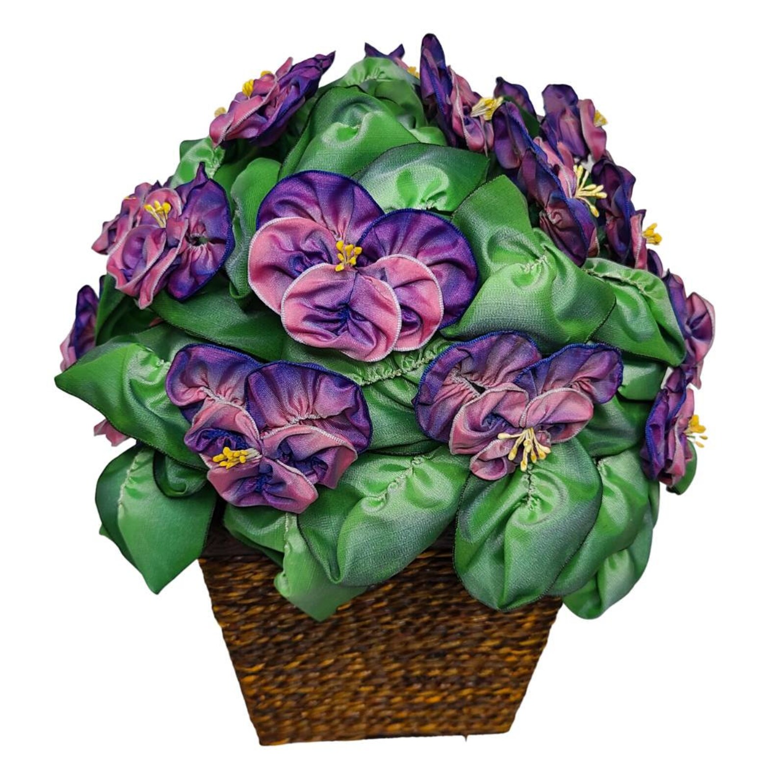 Artificial Purple Pansy Spring Floral Flower Arrangement Etsy