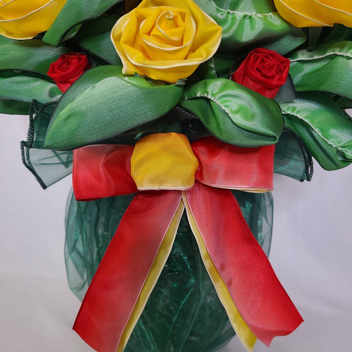 Kansas City Chiefs Rose Bouquet Handmade Artificial Ribbon Etsy