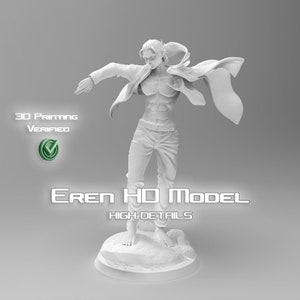 Eren AOT - Anime & Manga - 3D printable model only