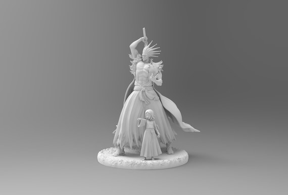 Kenpachi and Yachiru - Anime & Manga - 3D Printable Model Only
