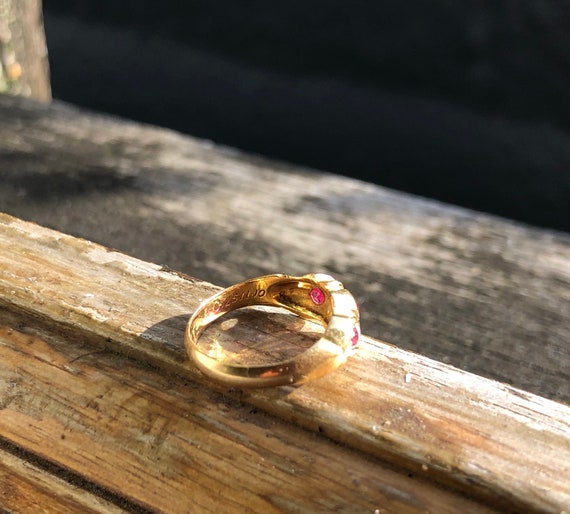 Vintage Edwardian Ruby and Diamond Ring - image 5