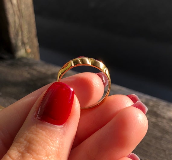 Vintage Edwardian Ruby and Diamond Ring - image 4