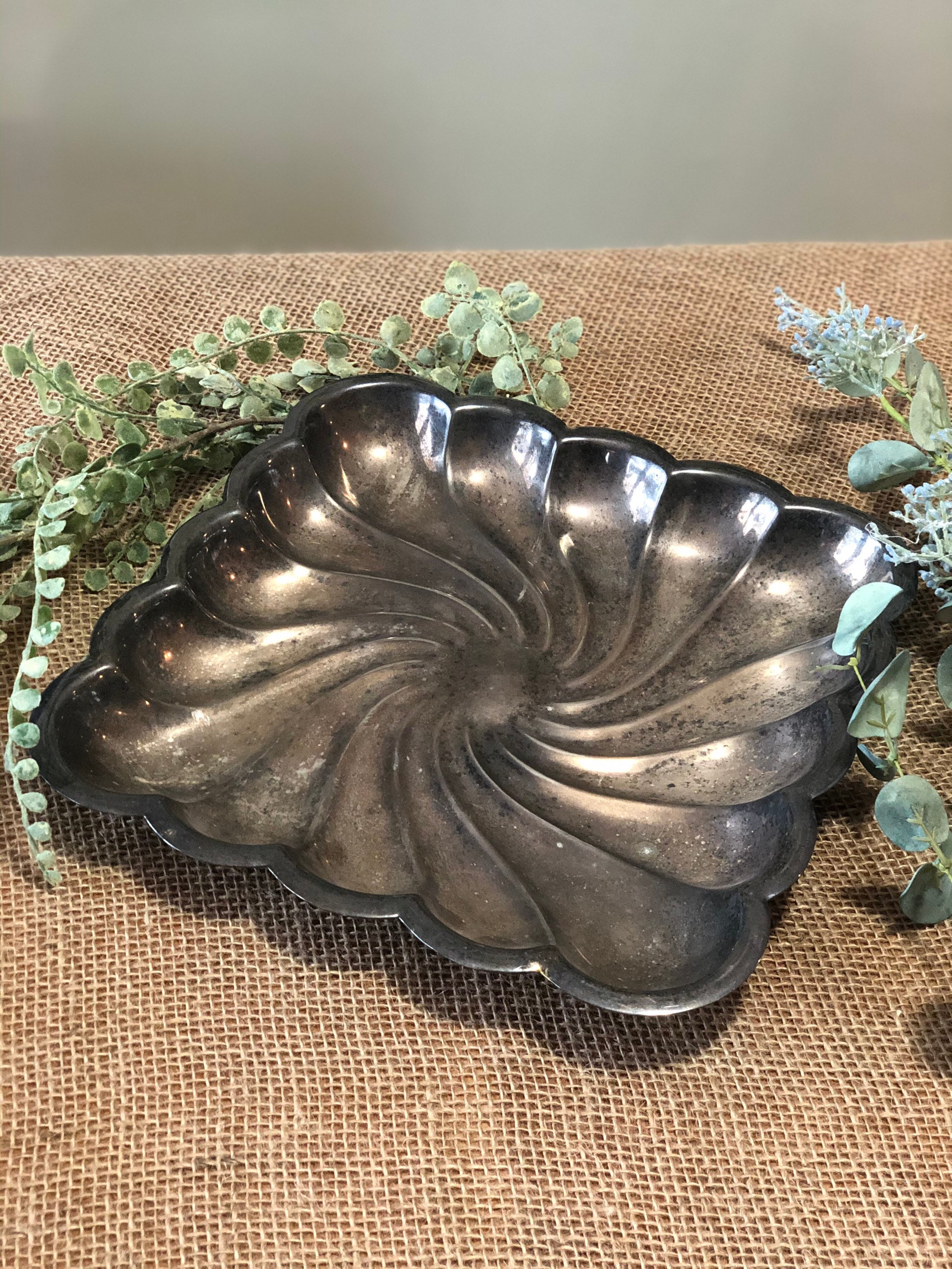 Antique silver tray Etsy
