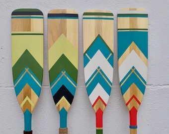 Hand Painted Oar Chevron Sage Green; Home Decor Ideas