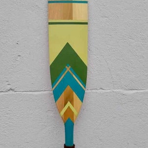 Hand Painted Oar Chevron Sage Green Home Decor Ideas Yellow Accent