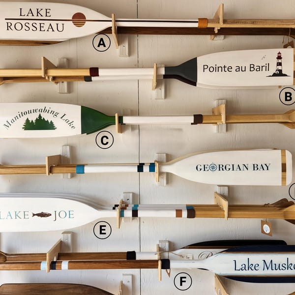 Custom Painted Canoe Paddle: Personalized Lake / Cottage / House Decor