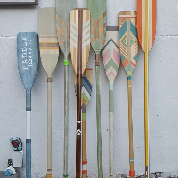 Custom Hand Painted Oars. Logos, Lake names, weddings, corporate, endless!