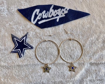 Dallas Cowboy themed earrings