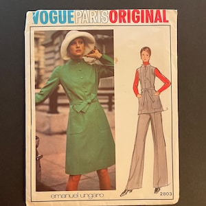 Vintage Vogue Paris Original Emanuel Ungaro pattern